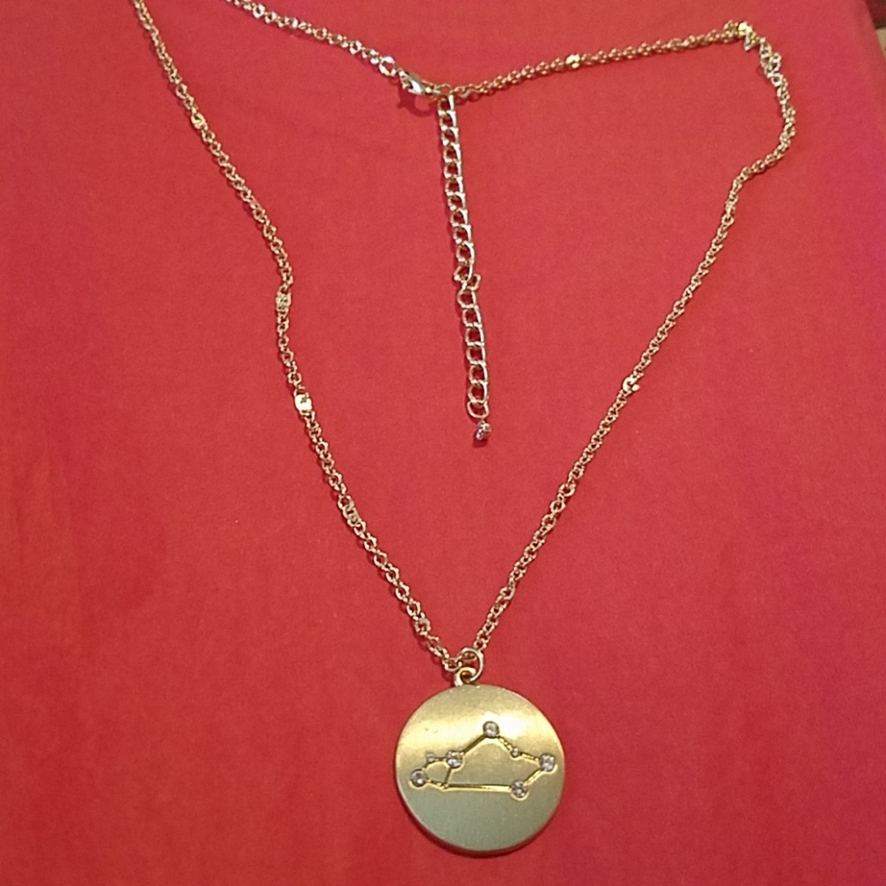 Gold Tone Sagittarius Constellation Necklace